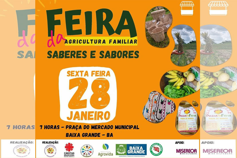Anunciada para dia 28 a feira da agricultura familiar de Baixa Grande