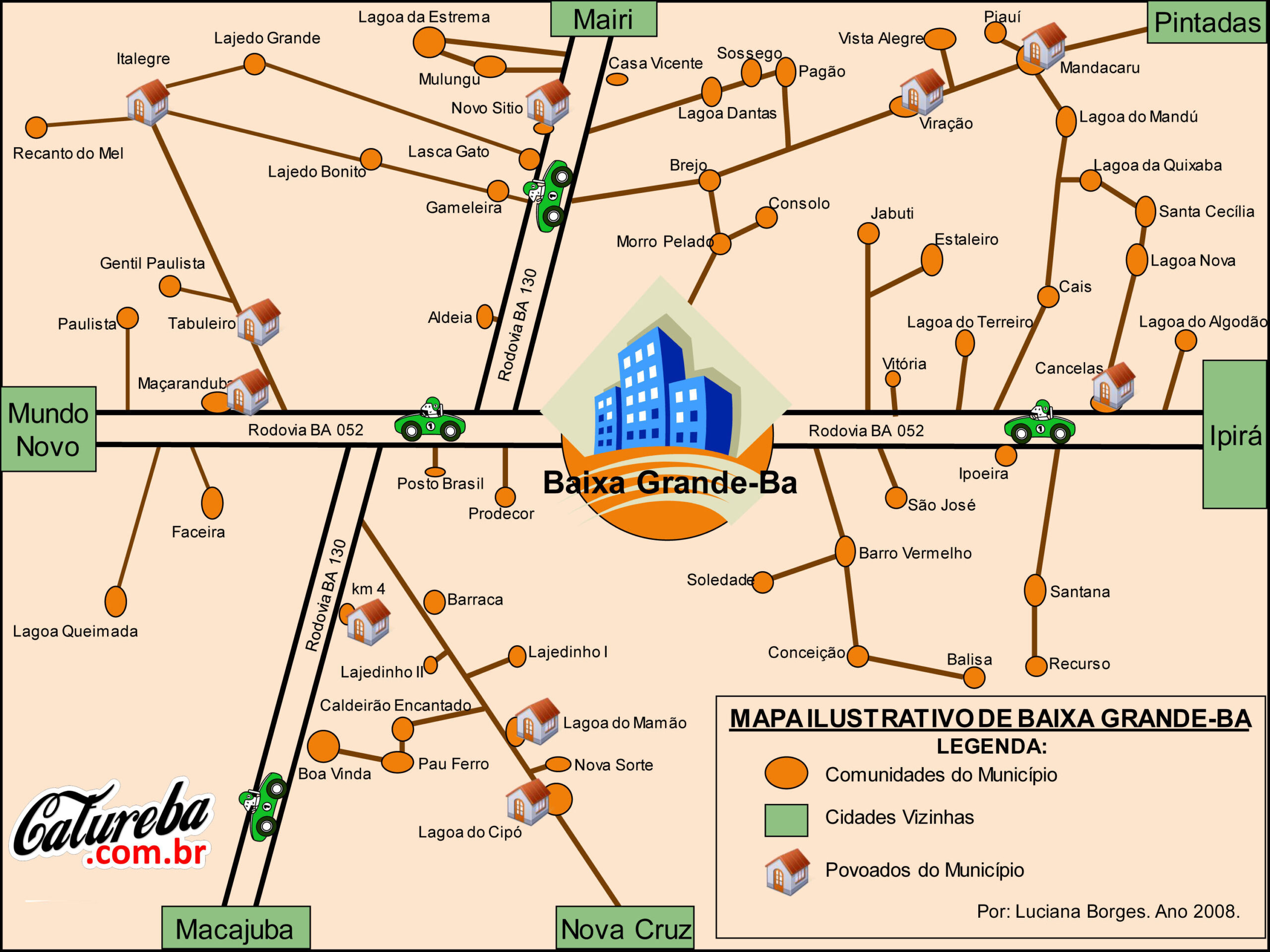 Mapa de Baixa Grande - BA