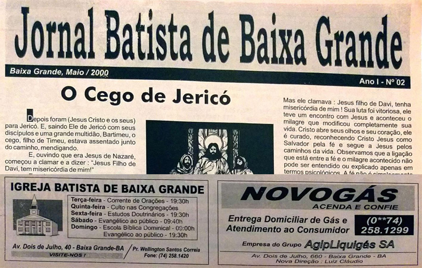 Jornal Batista de Baixa Grande nº 02| Maio de 2000