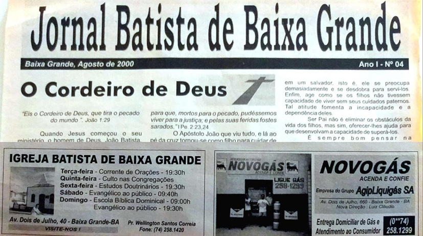 Jornal Batista de Baixa Grande nº 04| Agosto de 2000