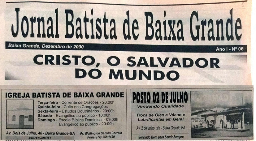Jornal Batista de Baixa Grande nº 06| Dezembro de 2000